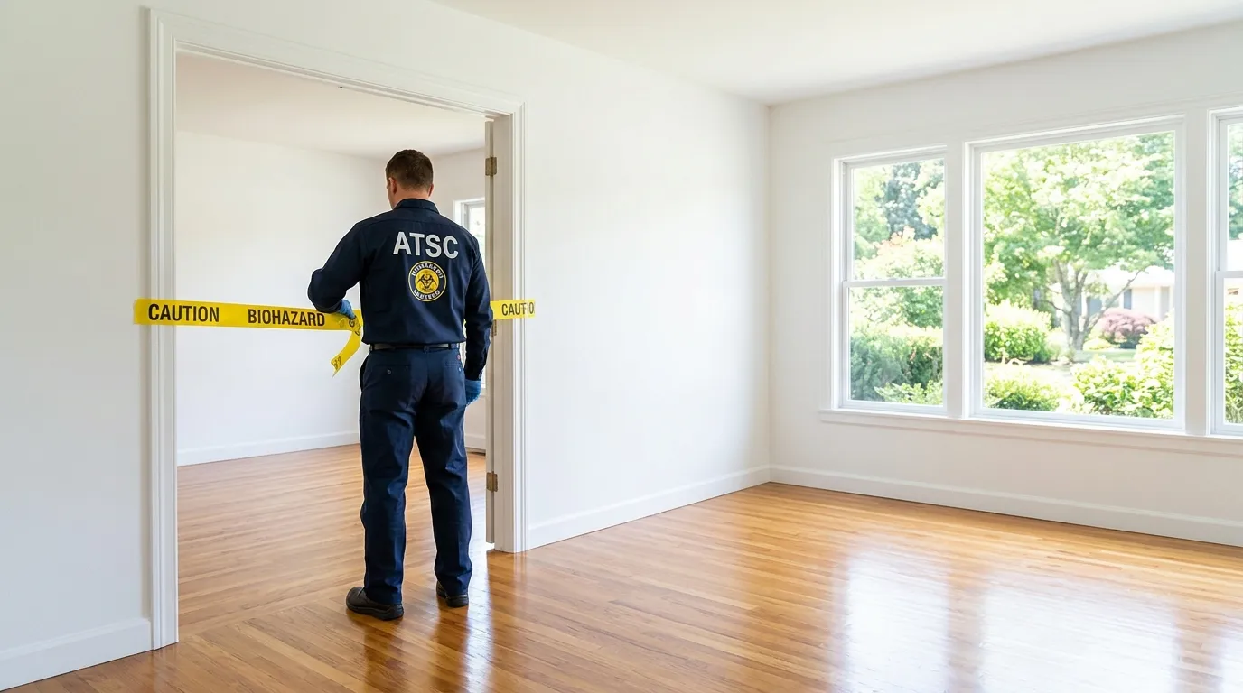 Certified biohazard cleanup crew performing Trauma Scene Cleanup in Wyandanch